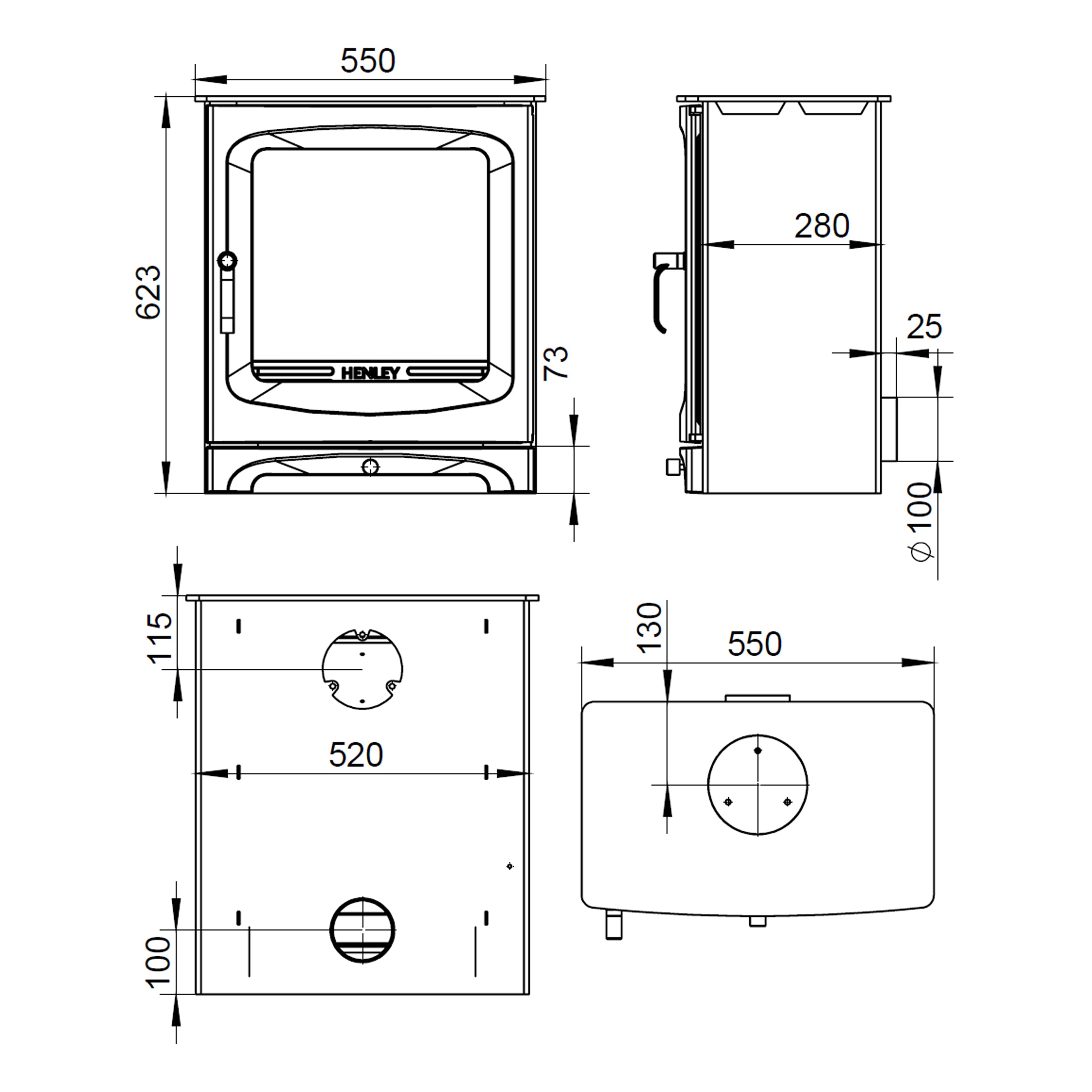 Alderwood woodburning 5kW (Eco)