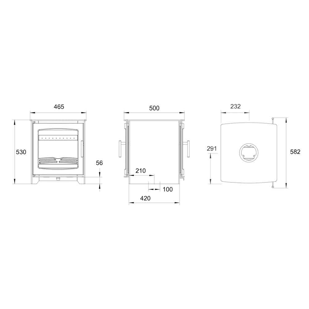 Hazelwood Double Side 6.5kW Wood Burning (Eco)